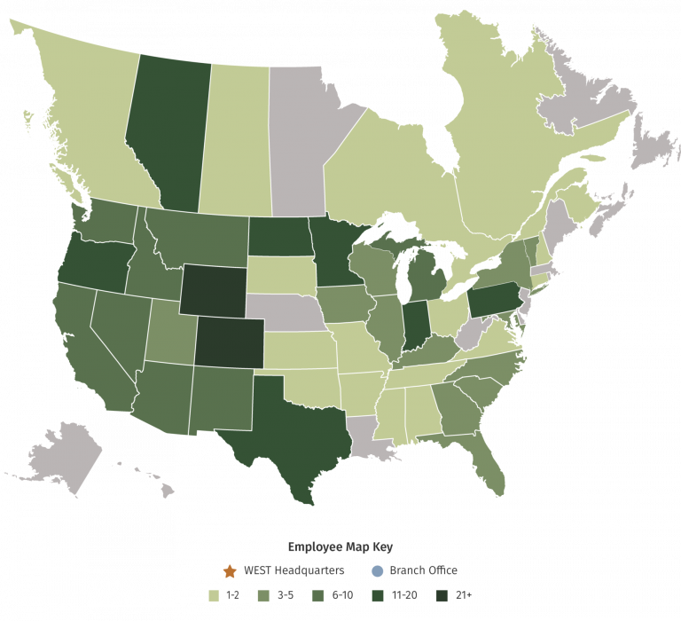 WEST Office Staff Map