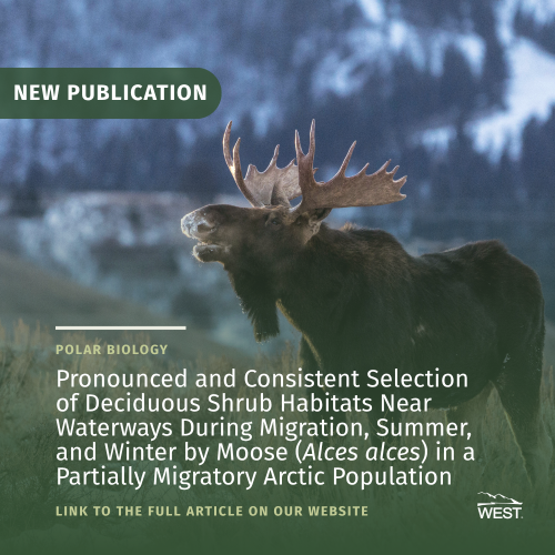 Pronounced and consistent selection of deciduous shrub habitats near waterways during migration, summer, and winter by moose (Alces alces) in a partially migratory Arctic population