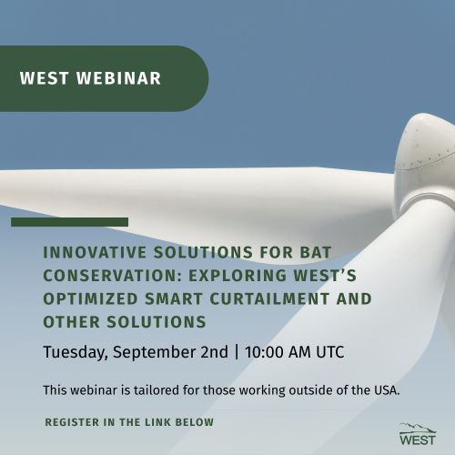 Innovative Solutions for Bat Conservation: Exploring WEST's Optimized Smart Curtailment and Other Solutions