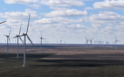 wind farm on prairie